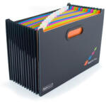 Rapesco Harmonika irattartó, A4+, PP, 13 rekeszes, RAPESCO "SupaFile Plus", fekete