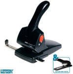 Rapid Lyukasztó, nagyteljesítményű, kétlyukú, 65 lap, RAPID "HDC65 Fashion", fekete