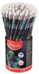 Maped Grafitceruza radírral, ceruzatartó, HB, háromszögletű, MAPED "Deepsea Paradise", 72 darab