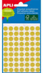 APLI Etikett, 8 mm kör, kézzel írható, színes, APLI, sárga, 288 etikett/csomag - toptoner