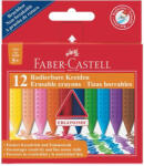 Faber-Castell Zsírkréta, háromszögletű, FABER-CASTELL "Grip", 12 különböző szín