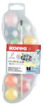 Kores Vízfesték, 12 darabos, 25 mm, ecsettel, KORES "Akuarellos Mini", pasztell színek