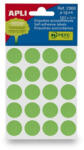 APLI Etikett, 19 mm kör, kézzel írható, színes, APLI, zöld 100 etikett/csomag