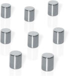 BE! BOARD Erős henger alakú mágnes, 8 db, BE! BOARD "Neodymium" ezüst