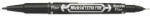 Zebra Alkoholos marker, 0, 5/1, 0 mm, kétvégű, ZEBRA "Mckie Extra Fine", fekete