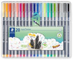 STAEDTLER Tűfilc készlet, 0, 3 mm, STAEDTLER "Triplus 334", 20 különböző szín - toptoner