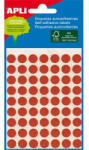 APLI Etikett, 8 mm kör, kézzel írható, színes, APLI, piros, 288 etikett/csomag - toptoner