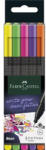 Faber-Castell Tűfilc készlet, 0, 4 mm, FABER-CASTELL "Grip", 5 különböző neon szín
