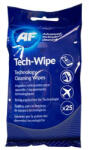 Af Tisztítókendő, képernyőhöz, alkoholmentes, nedves, 25 db, AF "Tech-wipes