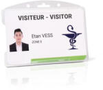 Djois Azonosítókártya-tartó, műanyag, nyitott, fekvő, 54x85 mm, DJOIS - toptoner