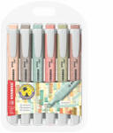 STABILO Szövegkiemelő készlet, 1-4 mm, STABILO "Swing cool NatureCOLORS", 6 különböző szín