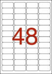 APLI Etikett, 45, 7x21, 2 mm, poliészter, időjárásálló, kerekített sarkú, fehér, APLI, 960 etikett/csomag
