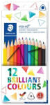 STAEDTLER Színes ceruza készlet, háromszögletű, STAEDTLER "Ergo Soft 157", 12 különböző szín