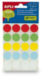 APLI Etikett, 19 mm kör, kézzel írható, színes, APLI, vegyes színek, 100 etikett/csomag