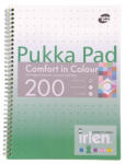 Pukka Pad Spirálfüzet, A4, vonalas, 100 lap, PUKKA PAD "Irlen Jotta Green