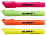 Kores Szövegkiemelő készlet, 0, 5-5 mm, KORES "High Liner Plus", 4 különböző szín