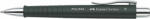 Faber-Castell Golyóstoll, 0, 7 mm, nyomógombos tolltest, fekete tolltest, FABER-CASTELL "Poly Ball", kék