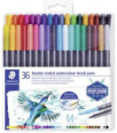 STAEDTLER Ecsetirón készlet, 0, 5-0, 8/1, 0-6, 0 mm, kétvégű, STAEDTLER "3001", 36 szín - toptoner