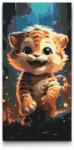  Festés számok szerint - Vidám tigris Méret: 40x80cm, Keretezés: Műanyagtáblával