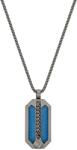 Police Besar Férfi Nyaklánc - Szürke Nemesacél, Kék Részletek (PEJGN2009202)