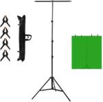 Foto Háttér Állvány - 2.6m Állítható, Égkék Háttérszövettel