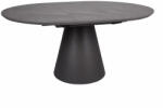 SIGNAL MEBLE Angel II Kihúzható Kerek Étkezőasztal Márvány Hatású Szürke/Fekete (SIG-ANGELIISZC120)