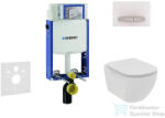 Geberit Kombifix falra szerelhető WC szett, Ideal Standard Tesi Wc soft close ülőkével, Sigma 50 alpesi fehér/króm nyomólappal 110302005NE8 (110302005NE8)