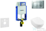 Geberit Kombifix falra szerelhető WC szett, Villeroy & Boch Subway 2.0 CeramicPlus Wc soft close ülőkével, Sigma 30 matt/fényes króm nyomólappal 111302005NI7 (111302005NI7)