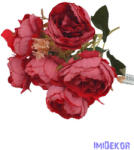  Boglárka 6 fejes selyem csokor 29cm - Bordó