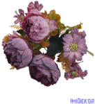  Boglárka 4 fejes selyem csokor 30cm - Antik Lila