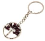 R.M. ékszer Életfa drótos Gránát kulcstartó 3cm (010868)