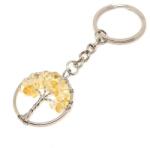 R.M. ékszer Életfa drótos Citromkvarc kulcstartó 3cm (010867)