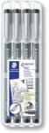 STAEDTLER Tusfilc készlet, STAEDTLER "Pigment Liner 308", fekete - toptoner