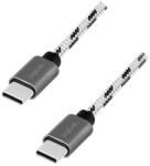 LogiLink USB 2.0 Type-C kábelkészlet, C/M-ről USB-C/M-re, alu, nejlon, fehér/fekete