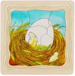 Goki Többrétegű fa kirakó, csibe születik