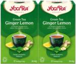 YOGI TEA 2x Bio zöld tea készlet gyömbérrel és citrommal, 17 tasak, 30.6 g