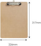  Дървен клипборд без капак, MDF Yosogo, А4