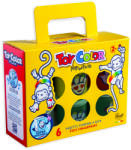 Toy Color Бои за рисуване с пръсти Toy Color 6 цвята*80 мл