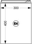  Плик за писма, Е4, 280 x 400 mm, хартиен, със самозалепваща лента, бял, 250 броя