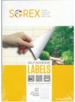 Sorex Самозалепващи етикети, прави 7/3.7см 24 етикета/лист, оп. 100 бр