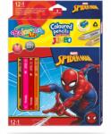 Colorino Kids színes ceruza, Pókember, Háromszög alakú, Jumbo, 12 + 1 szín (91802PTR)