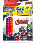 Colorino Kids színes ceruza, Avengers, Háromszög alakú, Jumbo, 12 + 1 szín (91413PTR)