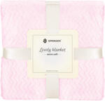 SPRINGOS Bolyhos takaró, Puha, Meleg, 2 személyes, 160 x 200 cm, Pasztell rózsaszín (HA-7140-4539)