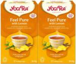 YOGI TEA 2x Bio Lemon Detox tea készlet, citrommal, 17 tasak, 30.6 g