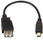 PremiumCord USB Mini USB Átalakító Fekete 20cm kur-16 (kur-16)