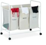 Relax Gurulós 3 rekeszes szennyestartó kosár 100 literes