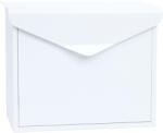 TEC Acél postaláda boríték alakú levélszekrény 360x290x100 mm fehér modern utcai postaláda