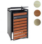 Wohnen Kerti kukatároló horganyzott acél szemeteskuka tároló 1 db tároló 117x68x80 cm sötétbarna