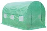 AOSOM Üvegház fóliasátor 350x200x200 cm zöld