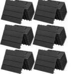 Debau 6 m2 WPC kazettás teraszburkolólap 66 darabos készlet 30x30 cm klasszikus balkonburkolólap antracit teraszburkolat